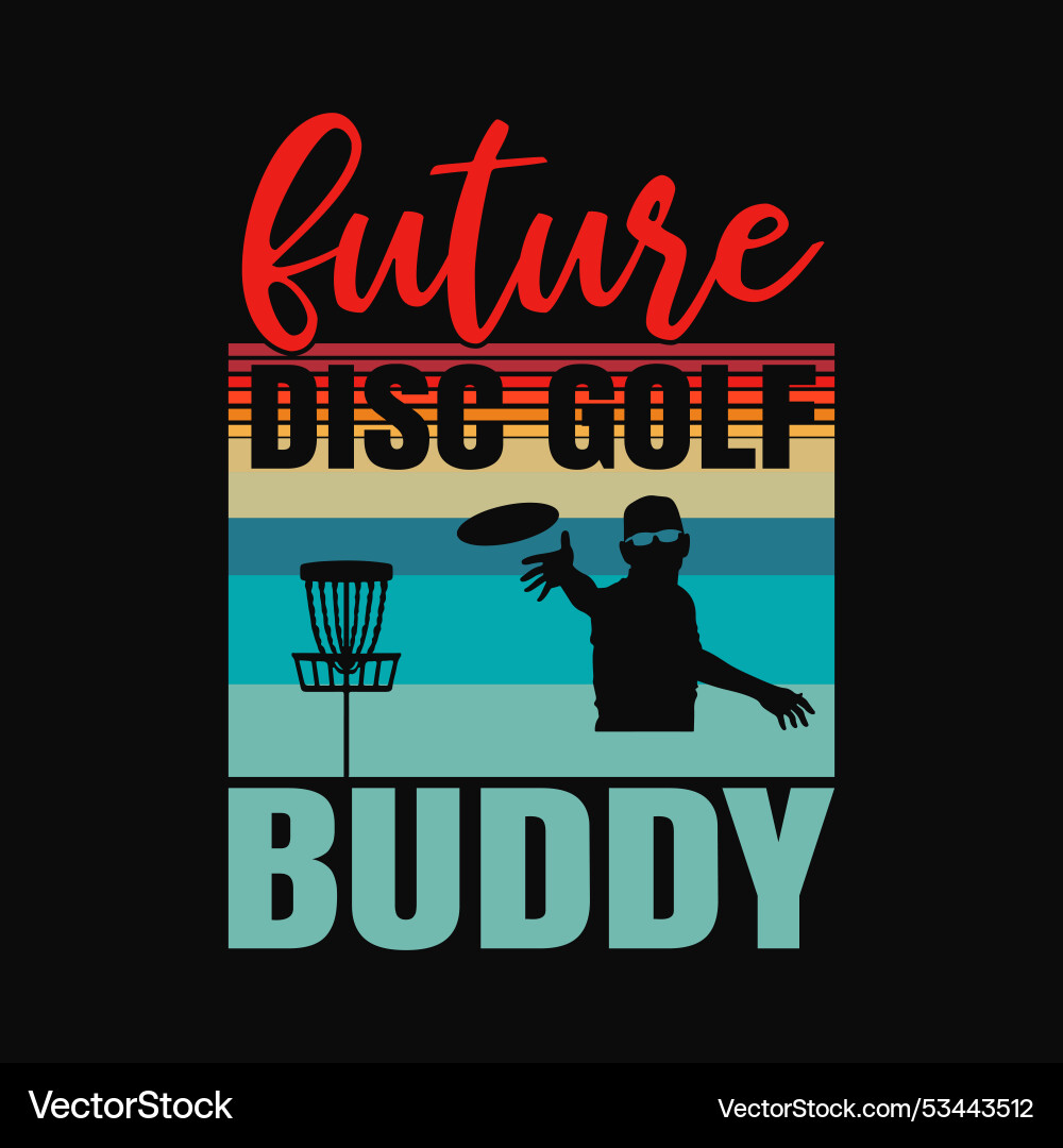 Future disc golf buddy frisbee Royalty Free Vector Image