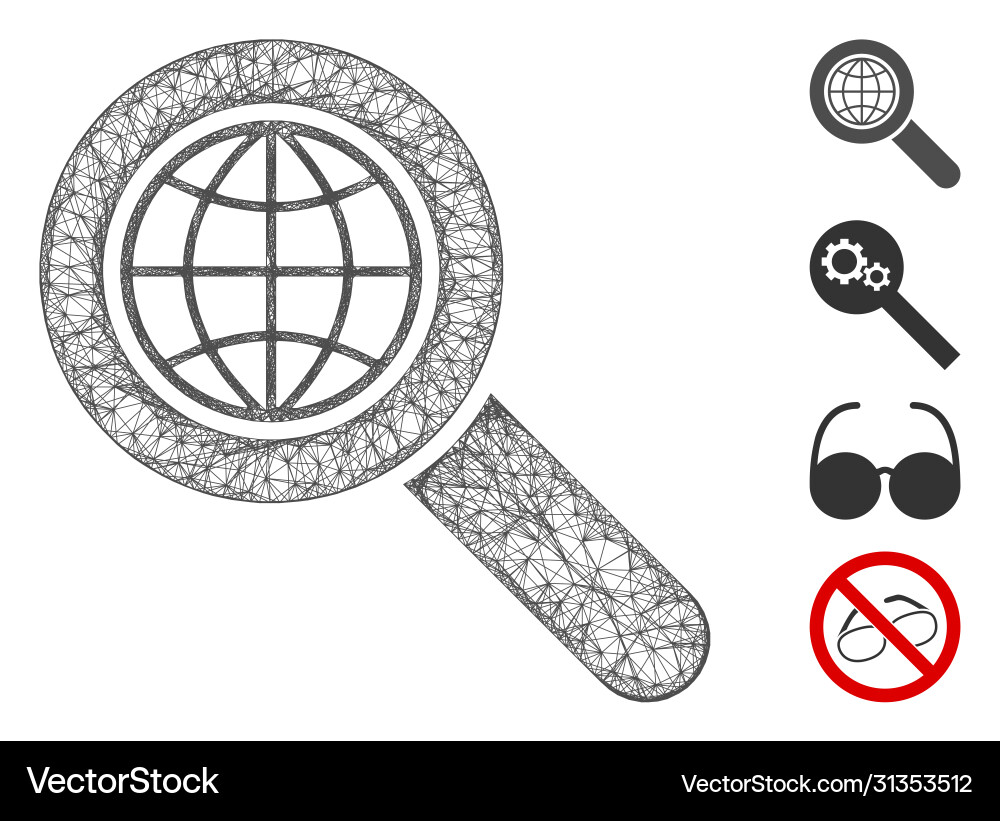 Global search web mesh Global search web mesh vector image