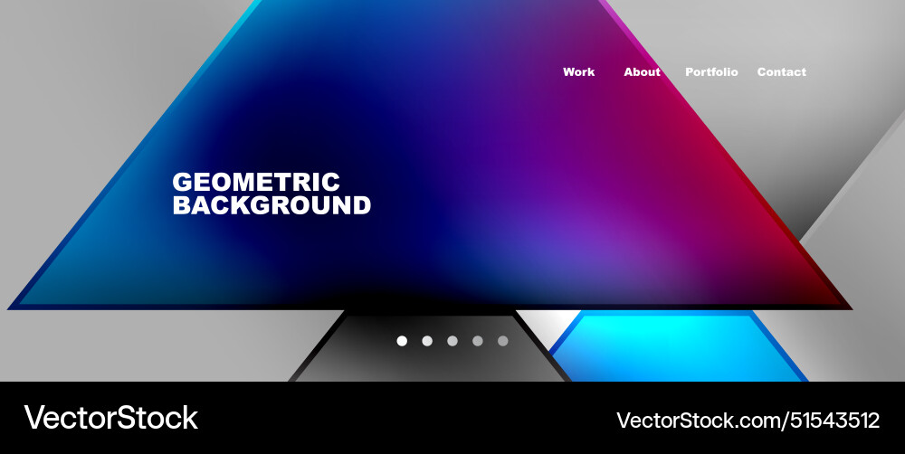Gradient triangle geometric minimal wallpaper Vector Image