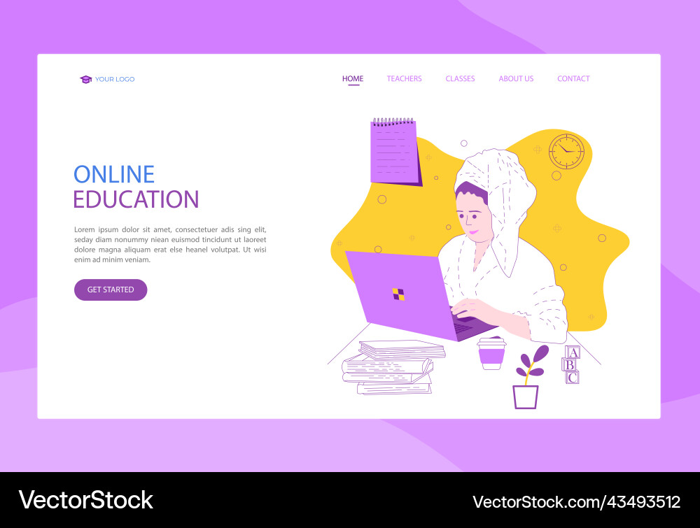 Home online character with outline towel comput Home online character with outline towel comput Vector Image