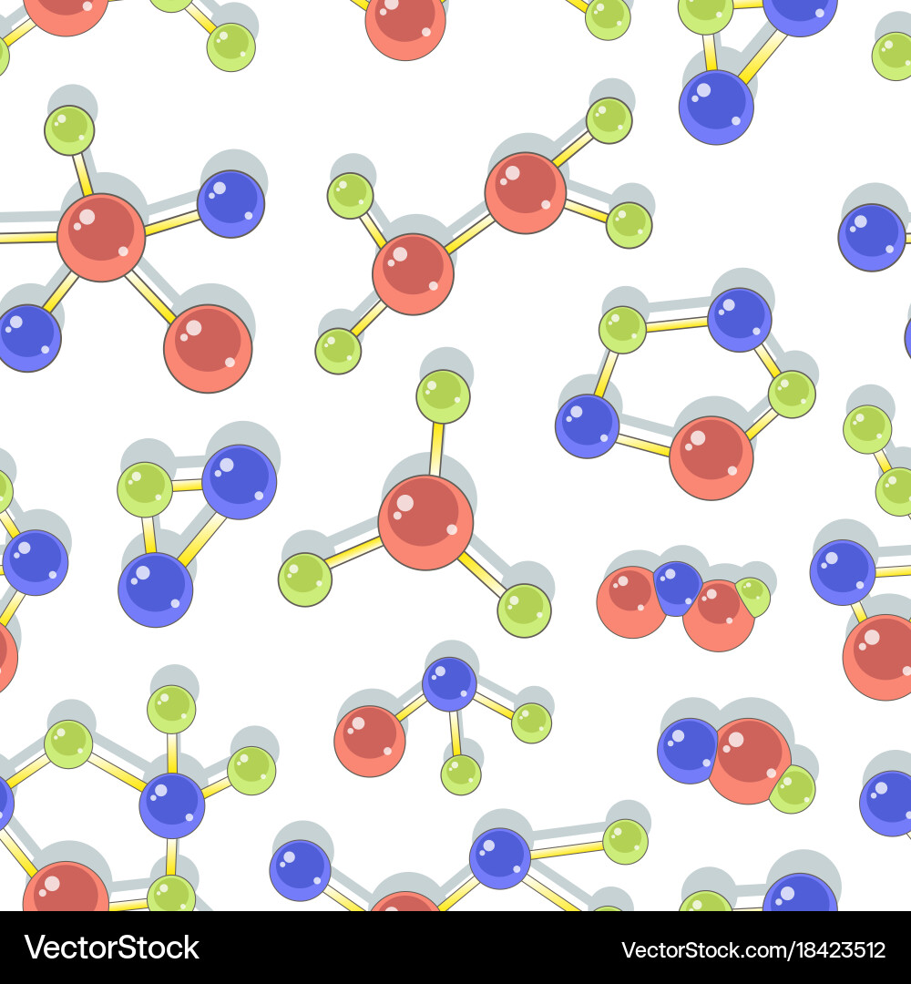 Molecule icons set pattern vector image