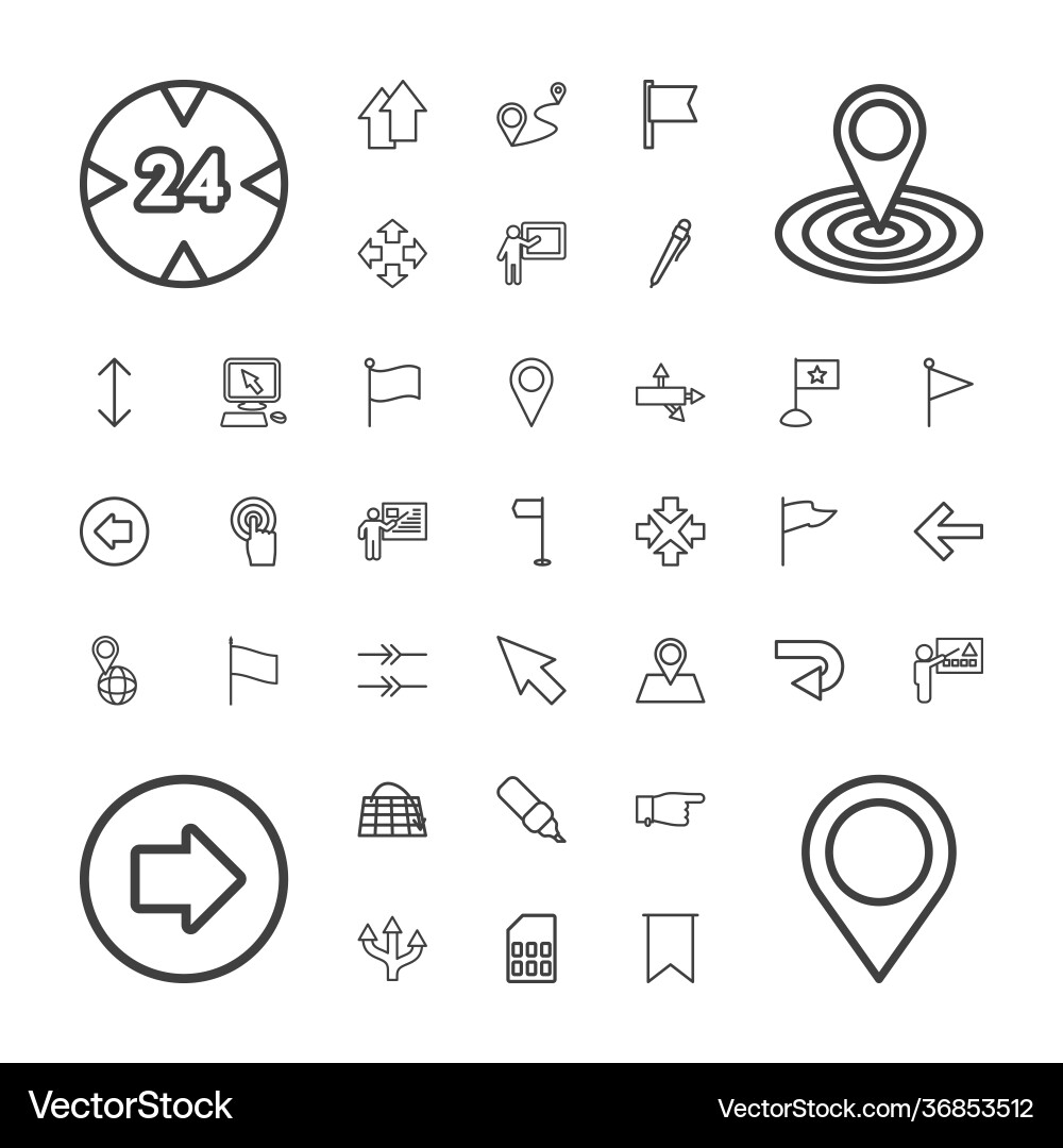Pointer icons vector image