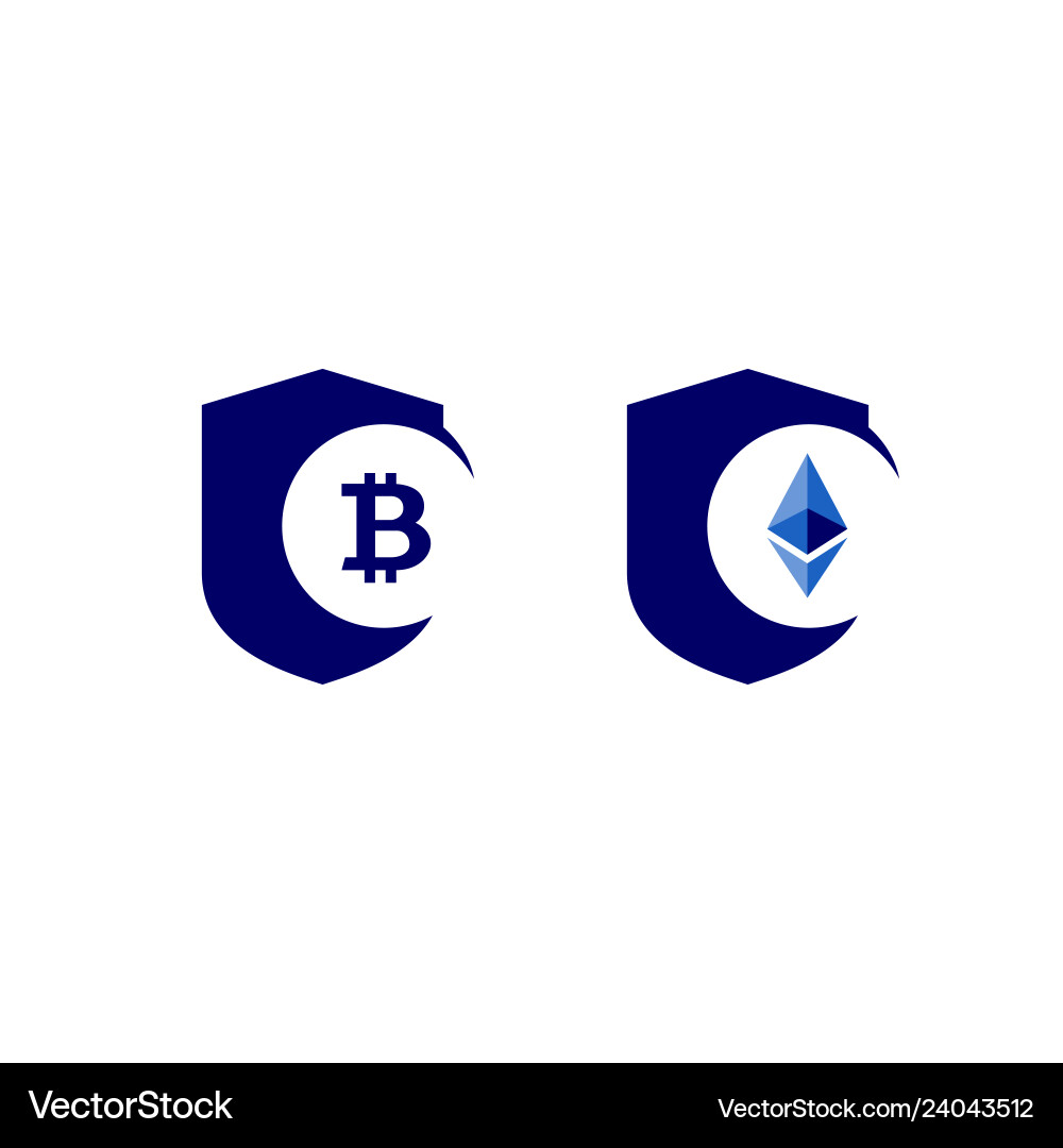 Secure cryptocurrency payment bitcoin ethereum Secure cryptocurrency payment bitcoin ethereum vector image