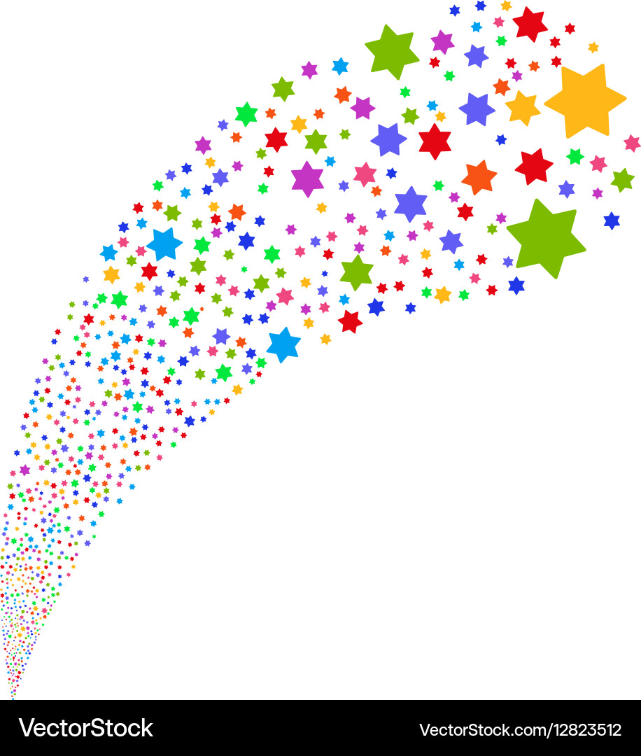 Six pointed star source stream vector image
