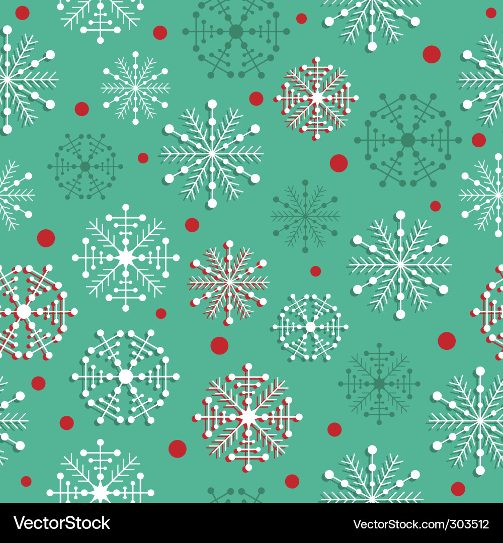Snowflake Pattern Swatch vector image