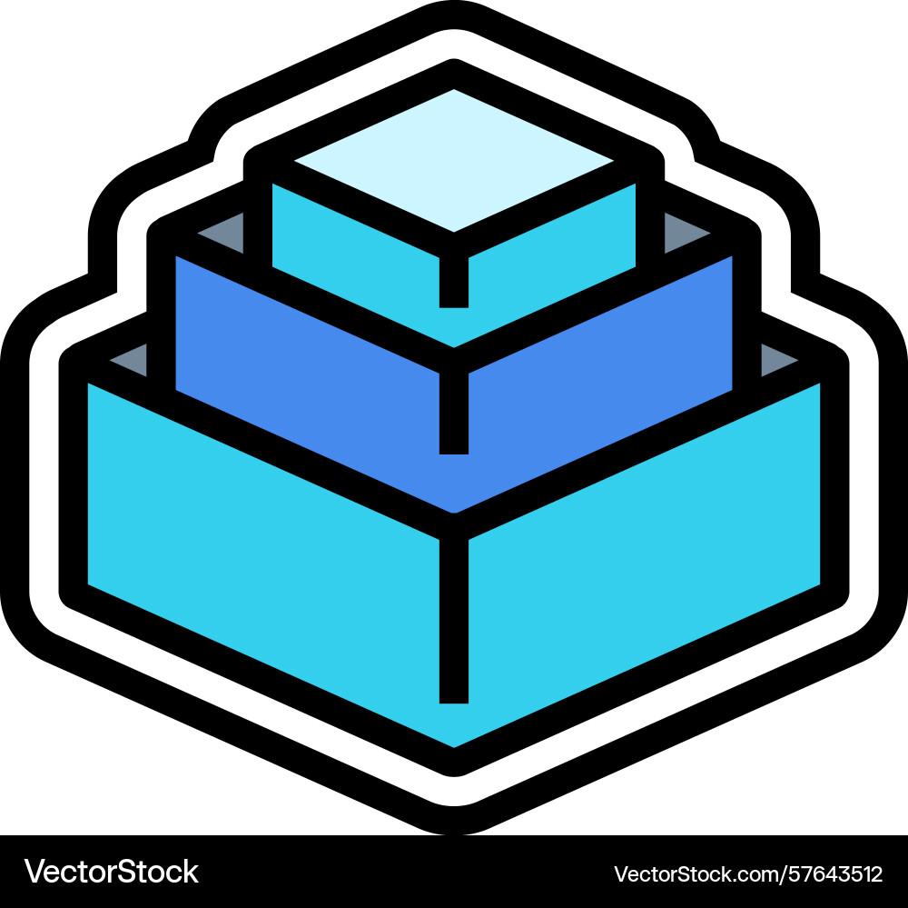 Stackable design color icon vector image