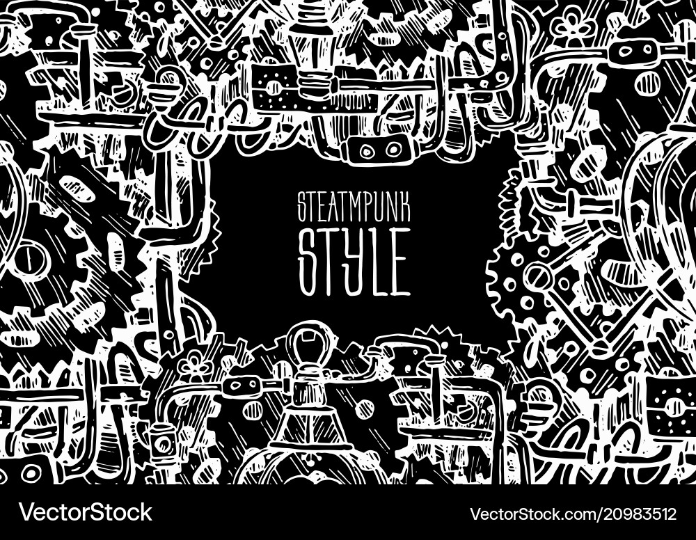 Steampunk style drawing Vector Image