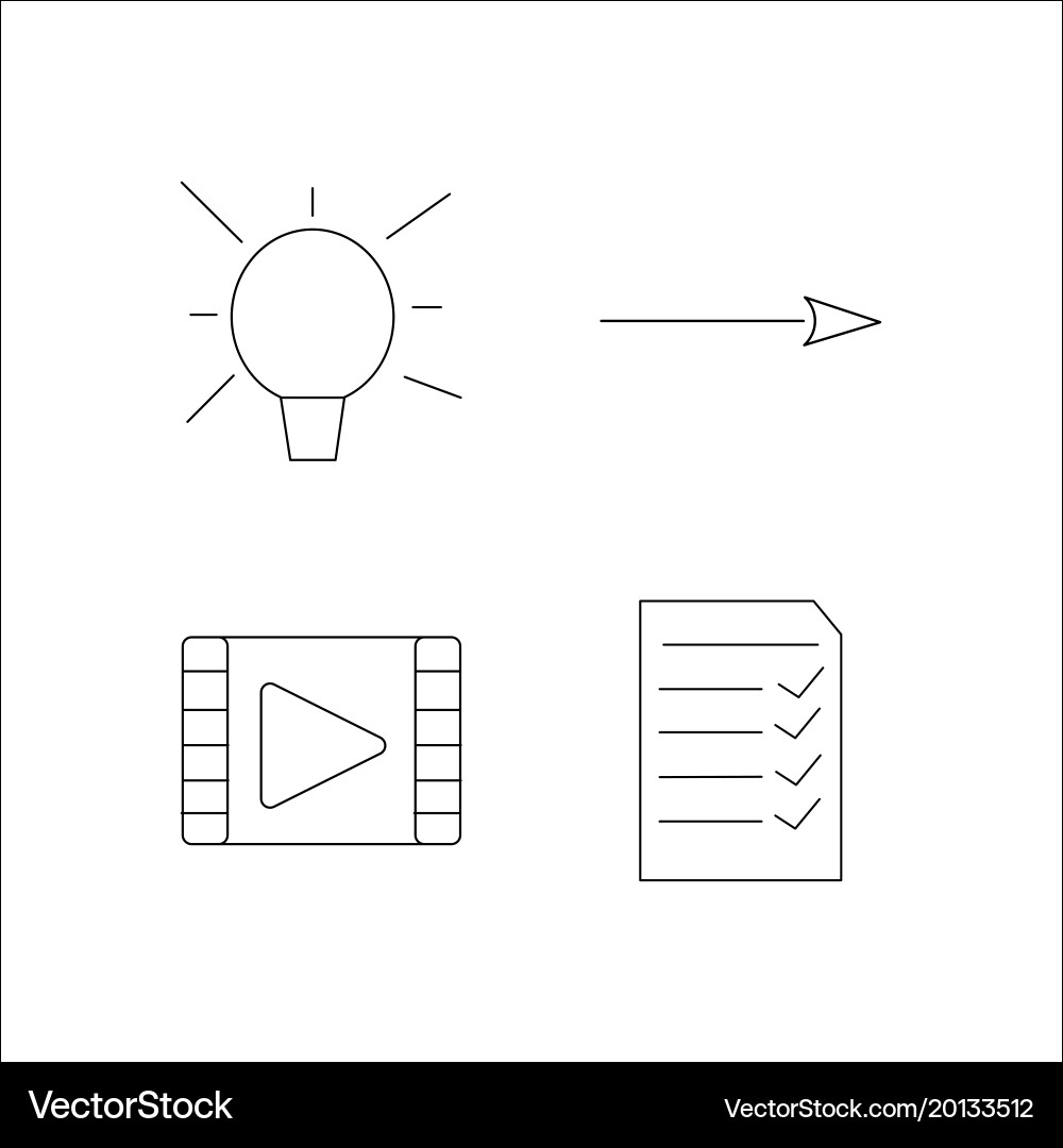 Web einfache lineare Icon setsimple Umriss Icons vektorbild