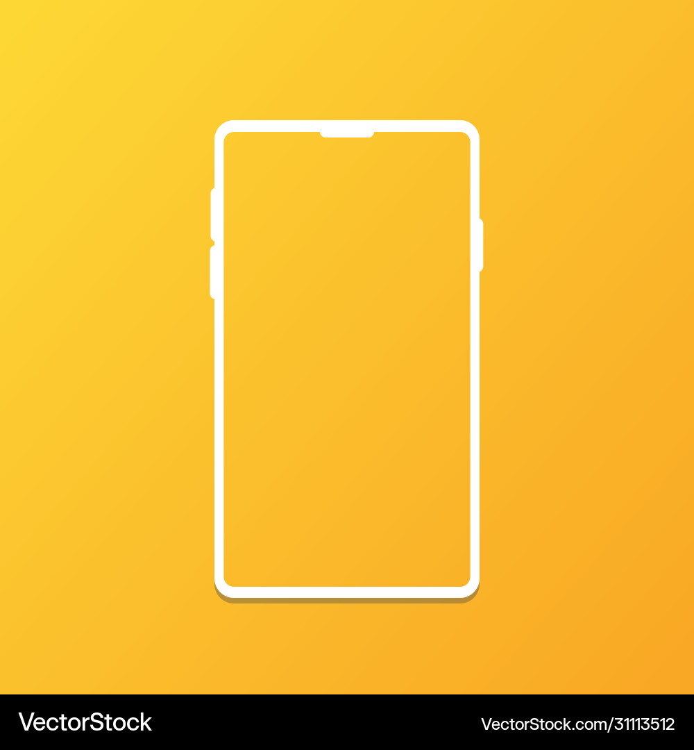 White shape mobile phone gradient background White shape mobile phone gradient background vector image