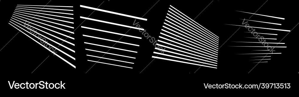 3d straight parallel dynamic irregular lines Vector Image
