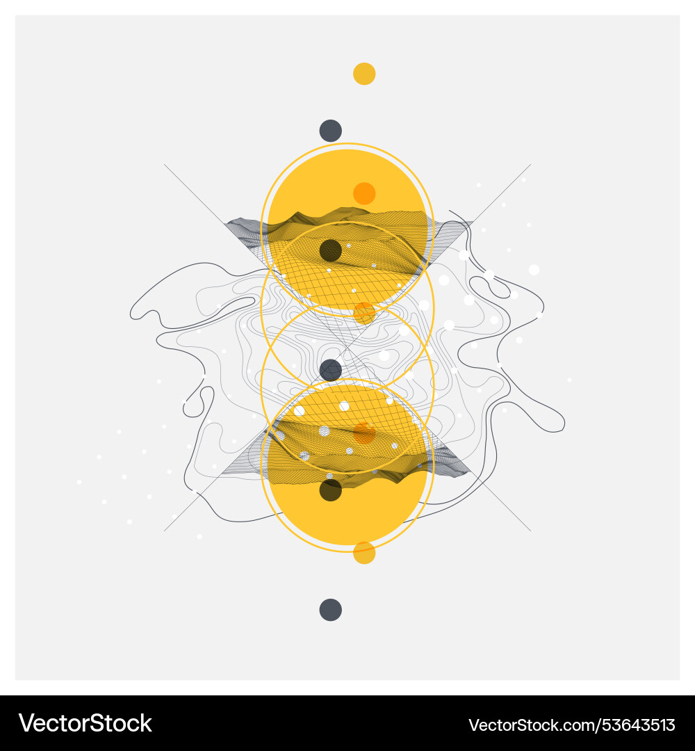 Abstract art wireframe background modern science Abstract art wireframe background modern science vector image
