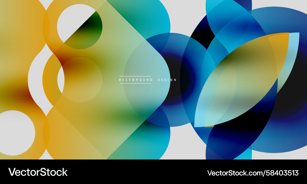 Abstract colorful circles overlap creating Vector Image
