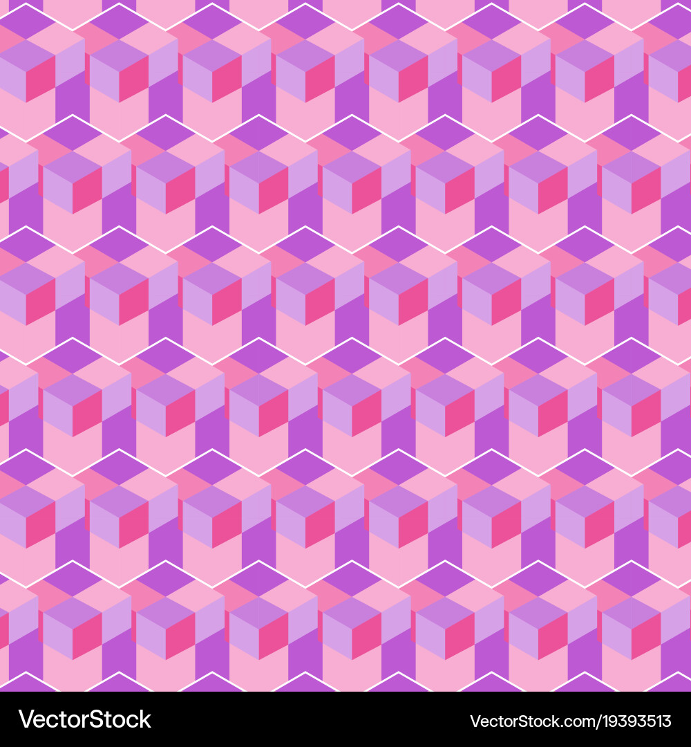 Abstract Geometric Cube Pattern vector image
