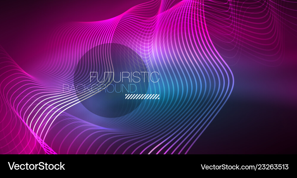 Abstract shiny glowinng color wave design element Vector Image