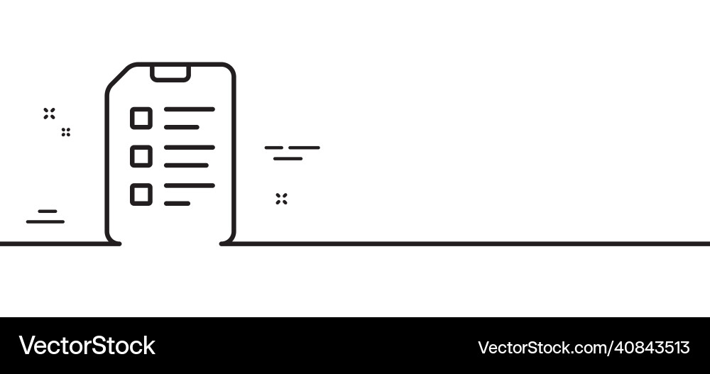 Checklist document line icon file sign minimal Checklist document line icon file sign minimal vector image