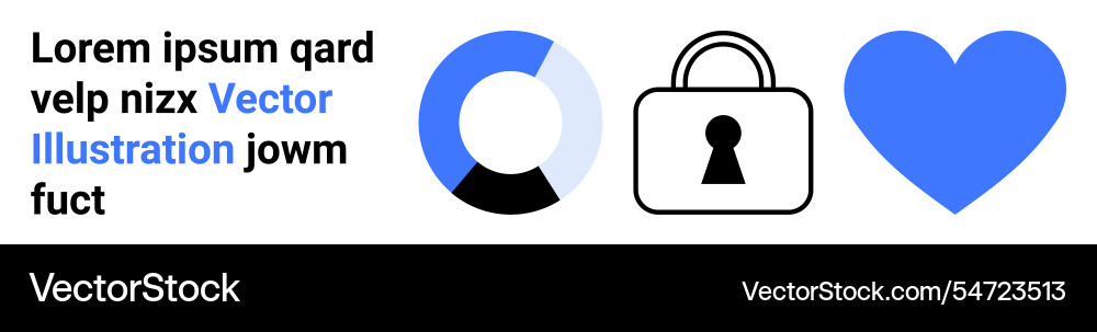 Circular progress security lock and heart icons Circular progress security lock and heart icons vector image