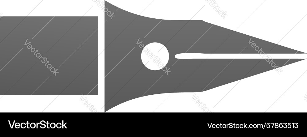 Classic pen nib icon design generative ai vector image