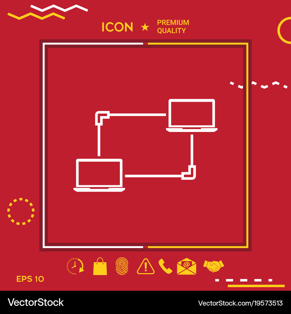Computer network data exchange transfer concept Vector Image
