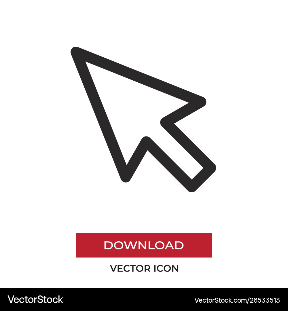 Cursor icon in modern style for web site Cursor icon in modern style for web site vector image