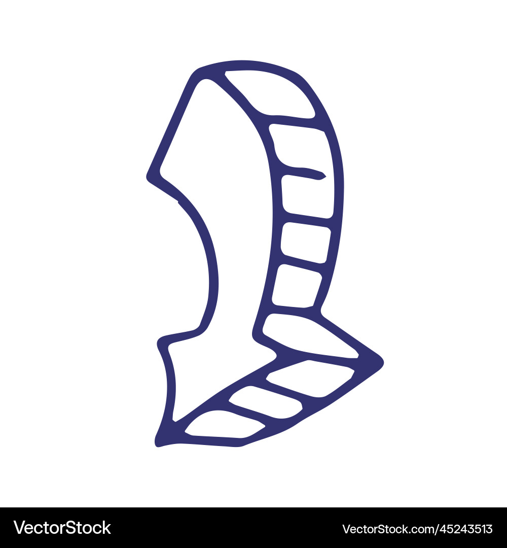 Drawn three dimensional arrow design element Drawn three dimensional arrow design element vector image