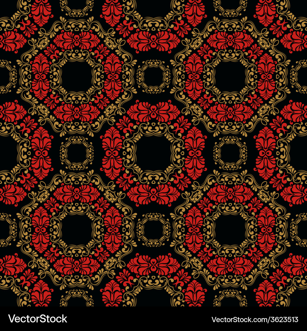 Elegant Damask Pattern Background vector image