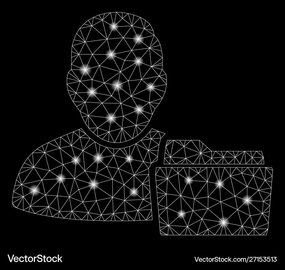 Flare mesh carcass user document folder with Flare mesh carcass user document folder with vector image