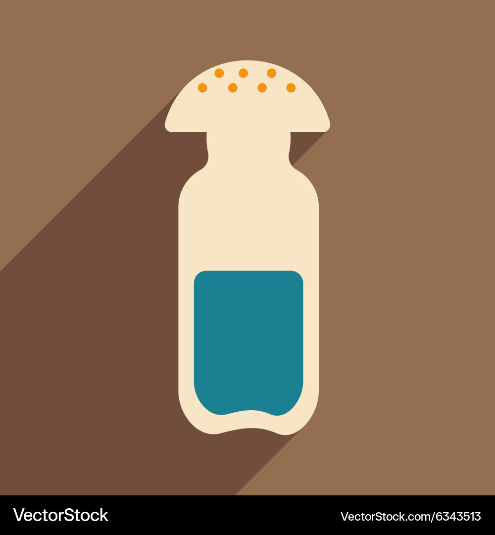 Flat with shadow icon and mobile application salt Vector Image