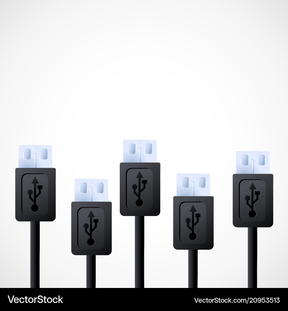 Gradient icon usb technology elements Vector Image