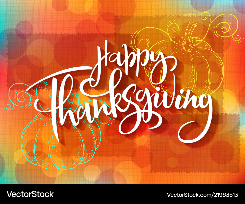 Greeting thanksgiving banner with hand Greeting thanksgiving banner with hand vector image