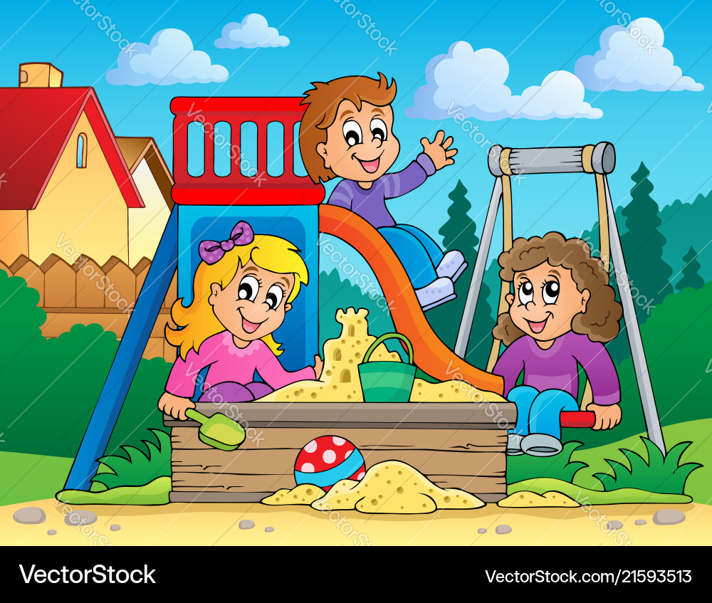 Image with playground theme 2 Image with playground theme 2 vector image