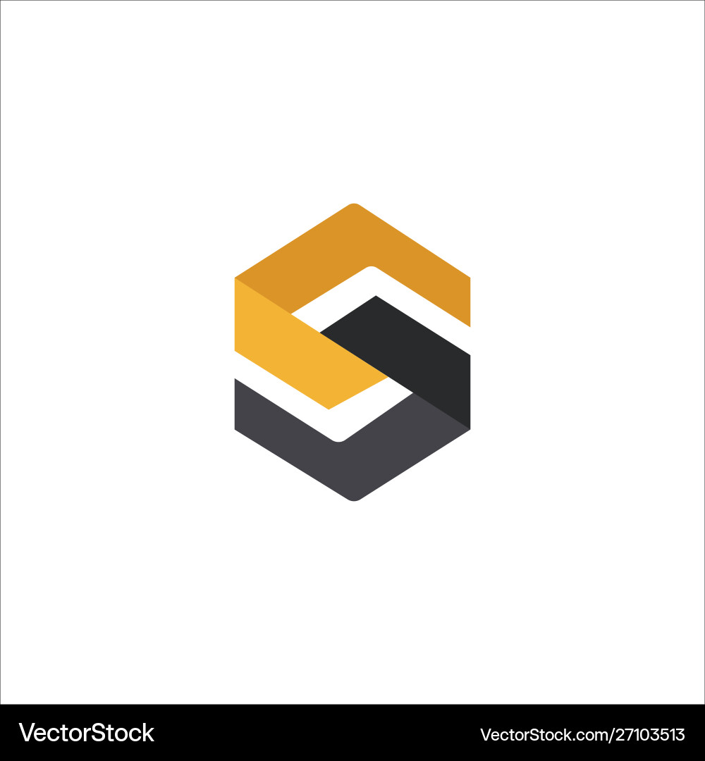 Interlocking CS & SC Initials Logo Vector Image
