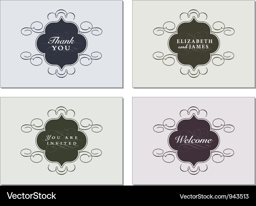 Invitation templates vector image
