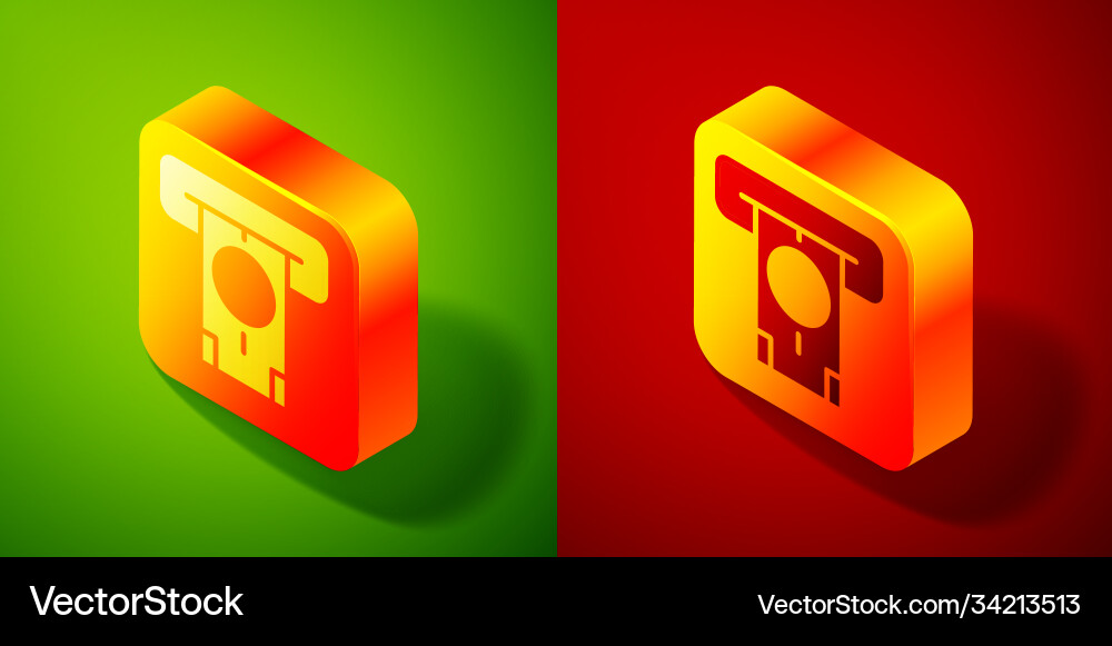 Isometric atm - automated teller machine and money Isometric atm - automated teller machine and money vector image