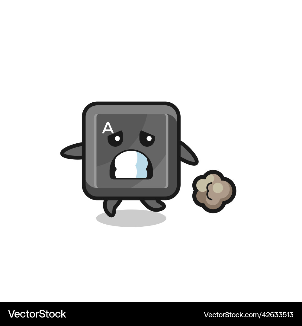 Keyboard button running in fear Vector Image
