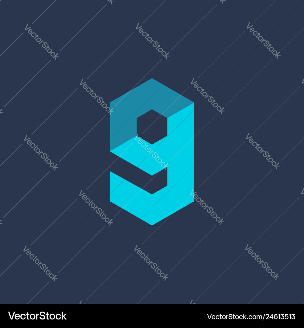 Letter g number 9 technology logo icon design Letter g number 9 technology logo icon design vector image