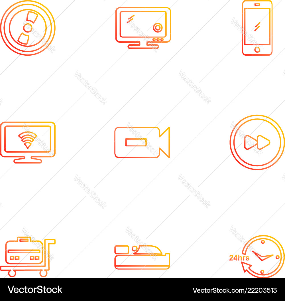 Multimedia camera user interface technology Vector Image