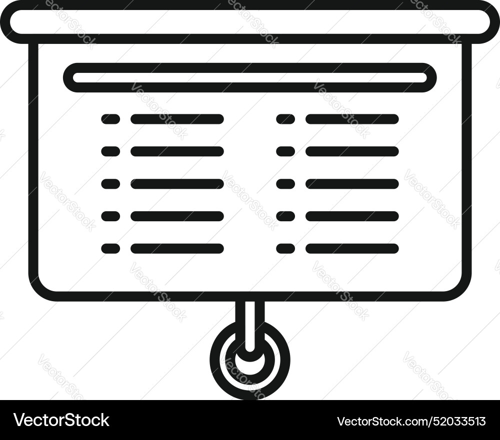 Projection screen displaying data for business Projection screen displaying data for business vector image