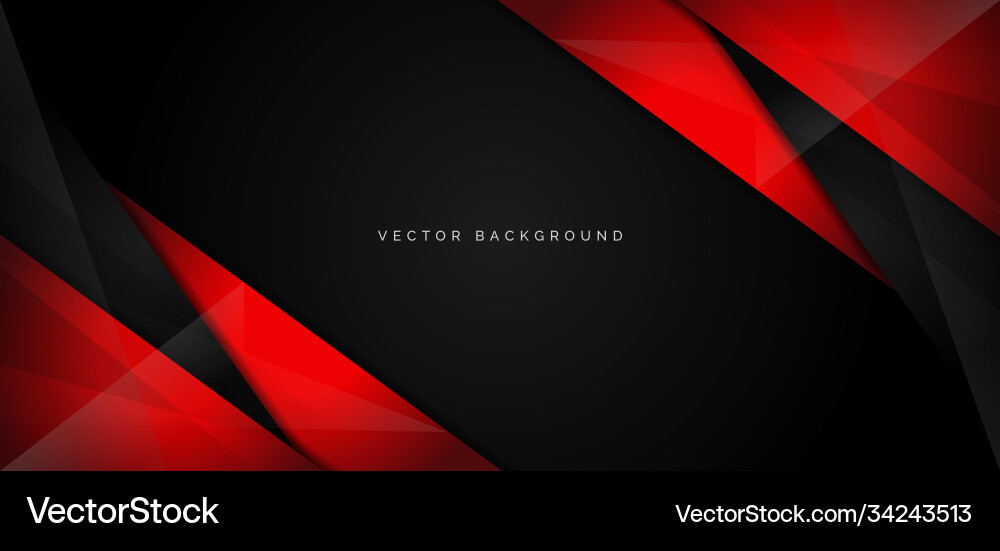 Template corporate banner red and black glossy Template corporate banner red and black glossy vector image