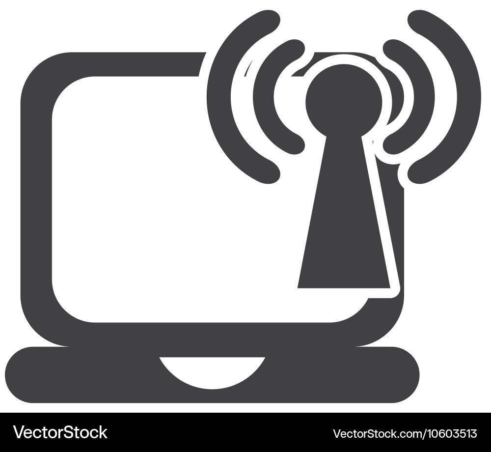 Wifi waves signal with icon Vector Image