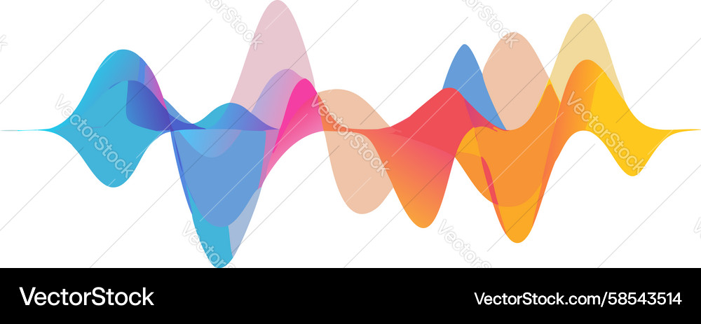 Abstract Sound Wave Pattern Vector Image