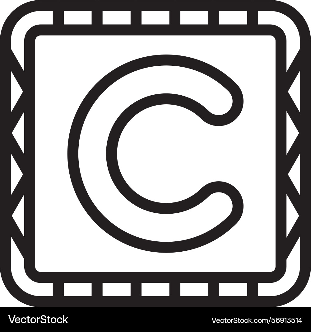 C linear style icon design Vector Image