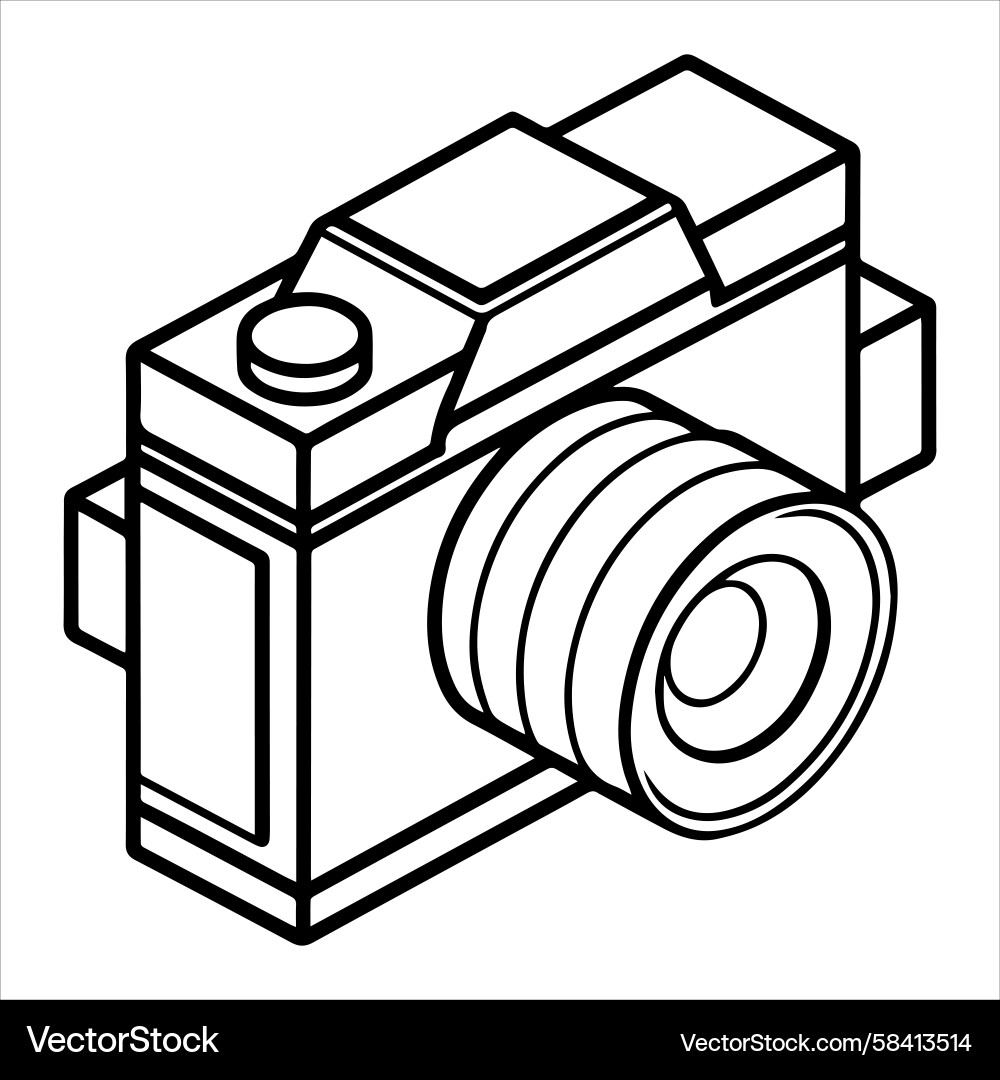 Camera Icon - DSLR Shutter Vector Image