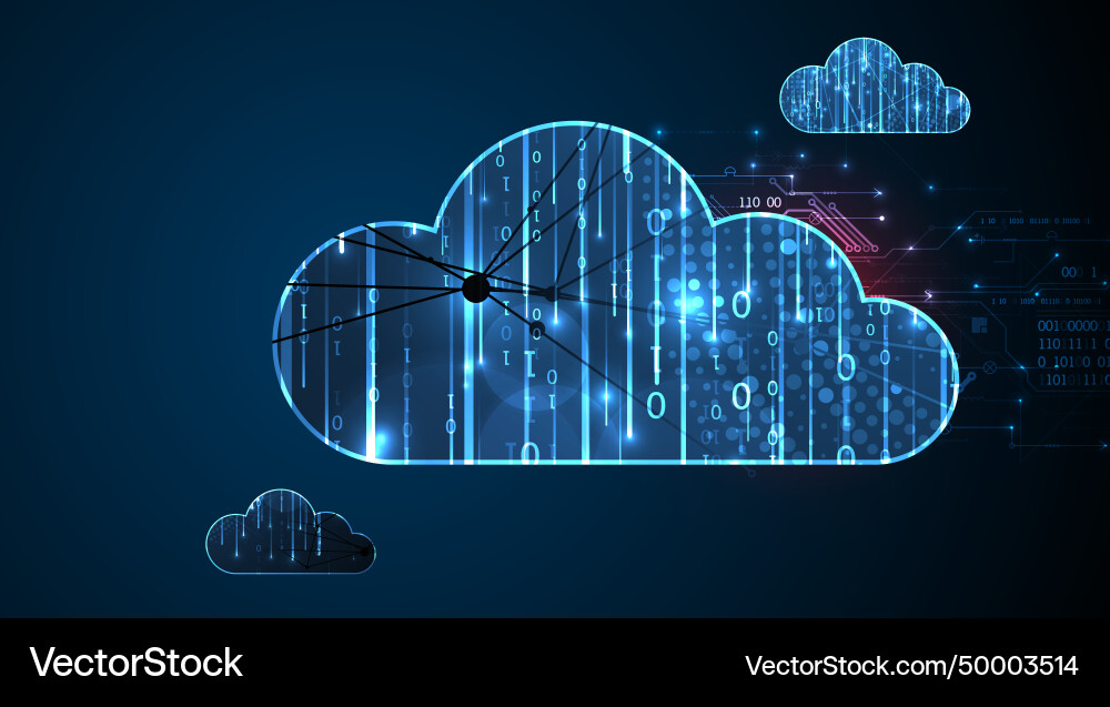 Cloud computing conceptabstract connection Cloud computing conceptabstract connection vector image