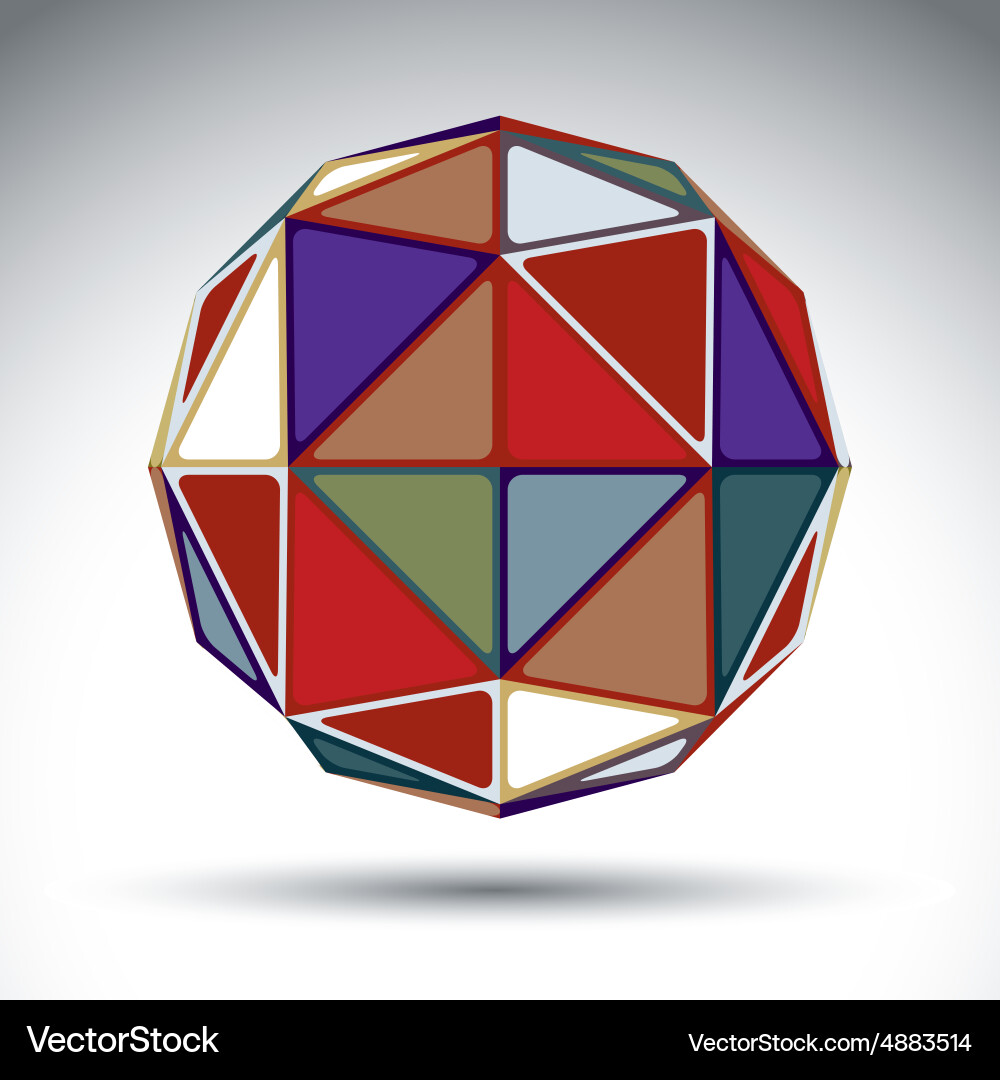 Design spherical object with kaleidoscope effect vector image