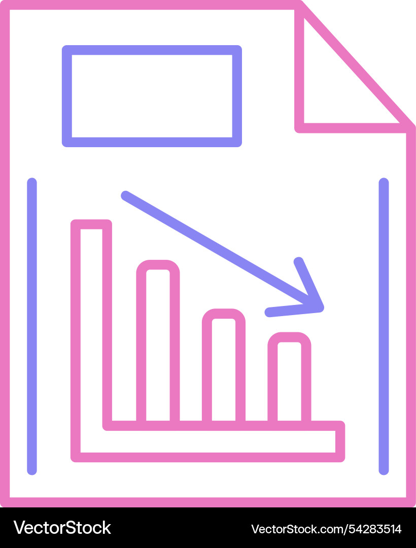 Document line two colour icon Vector Image
