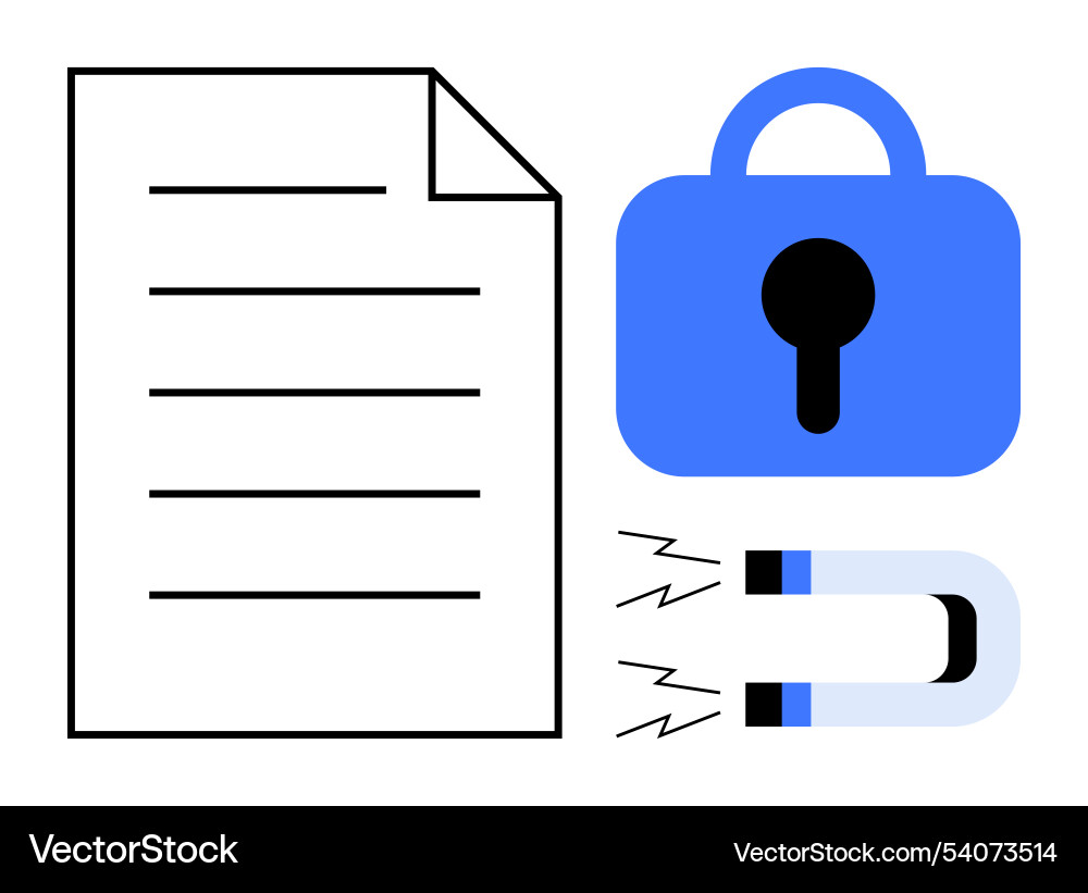 Document protection and data security Vector Image