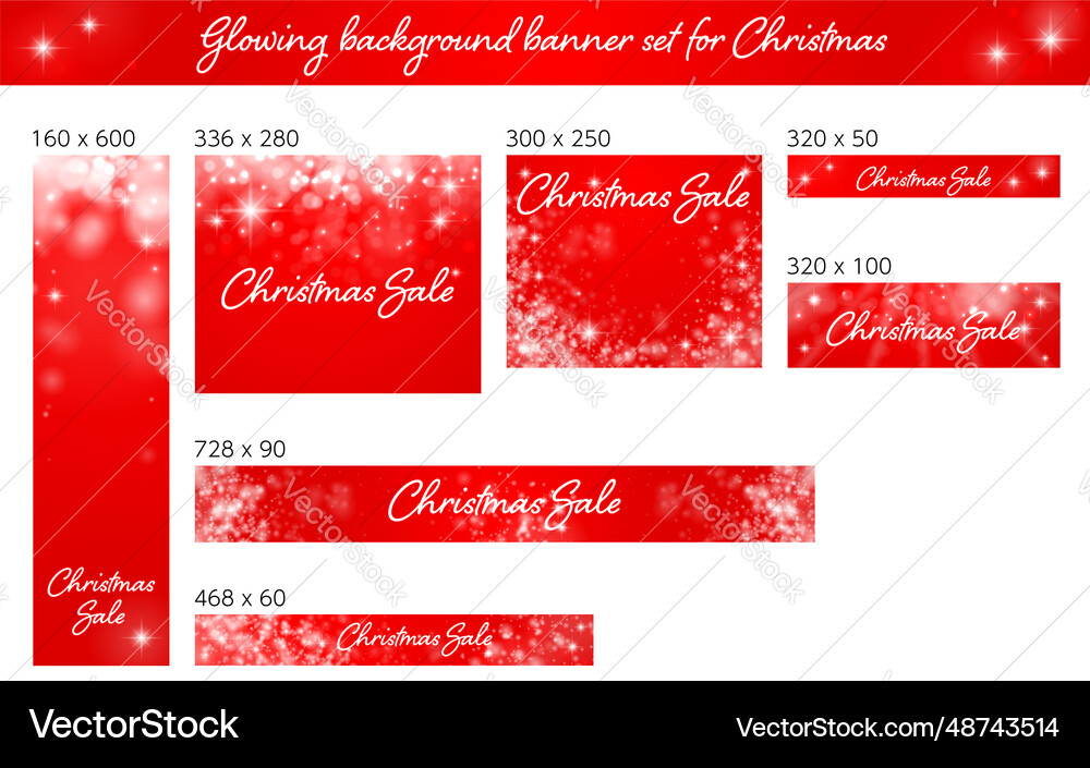 Glowing red gradient background banner set Glowing red gradient background banner set Vector Image