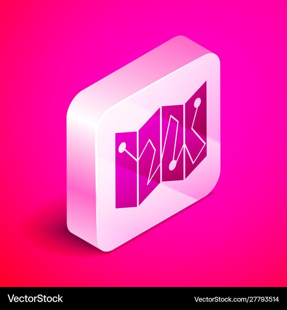 Isometric folded map with location marker icon Isometric folded map with location marker icon vector image