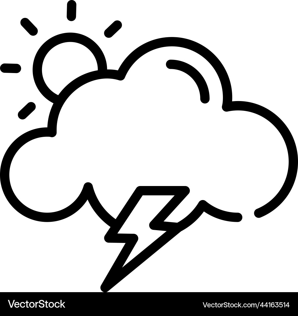 Lightning weather vector image