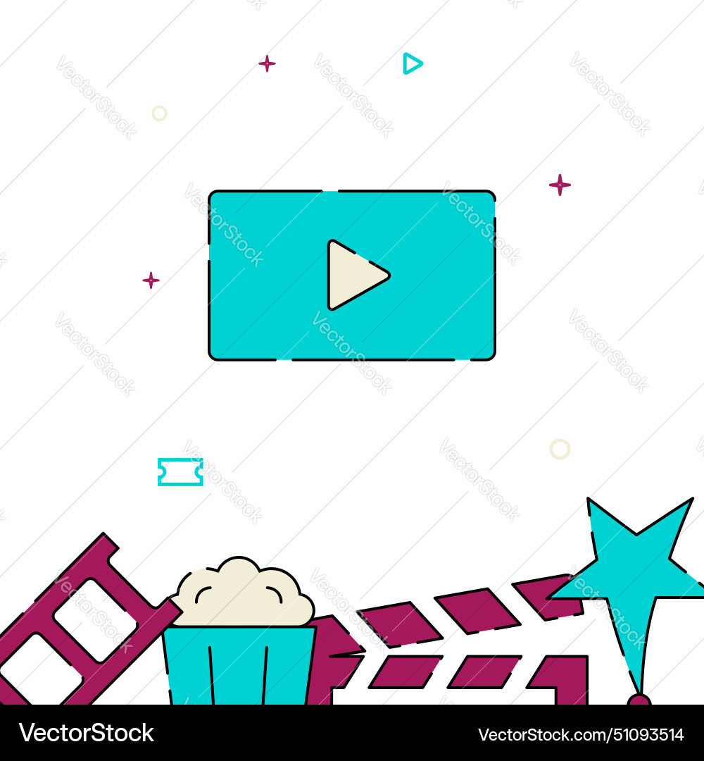 Monitor display filled line icon simple Monitor display filled line icon simple vector image